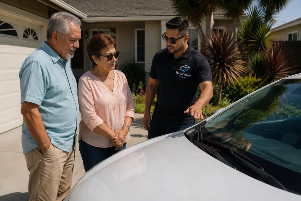 Sell My Car SoCal representative meeting local car owners interested in selling their vehicle.