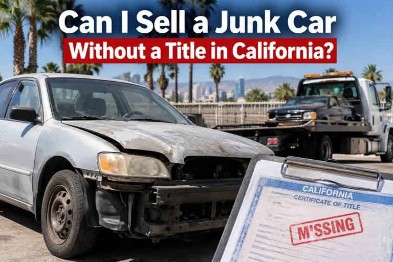 Junk car with missing California title ready to sell to Sell My Car SoCal.